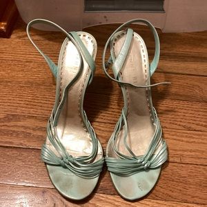 Cute light blue heel strap shoes…